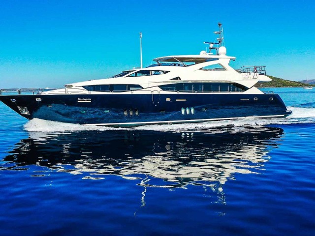 Cassiopeia 34 meter motor yacht for charter with 5 cabins for 11